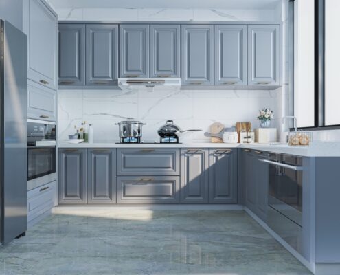 Modern,Contemporary,Kitchen,Room,3d,Render.